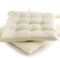 etérea 2er Set Sitzkissen Outdoor 40x40 mit Bändern - Stuhlkissen Creme für Gartenstuhl & Innenbereich - waschbare Sitzauflagen Gartenmöbel - 2 Stück Kissen 40x40 cm - Creme