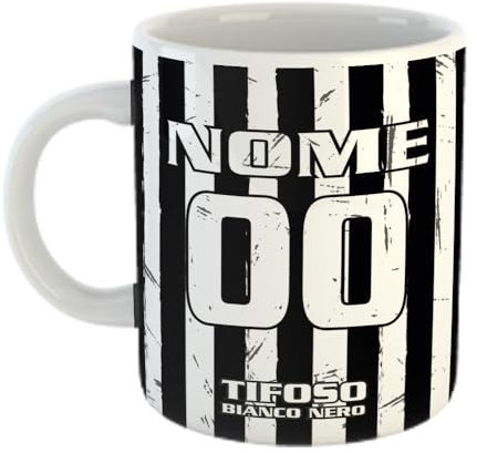 Tazza Tifoso Calcio Serie A Tifoso Udinese Personalizzata con nome e numero Misura 23x11 in Ceramica Sublimatica