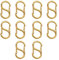 Luabue 10Pcs Double Opening Lobster Clasps, 0.67in Gold Necklace Shortener Charm Clasp, Metal Necklace Clasps Bracelet Connectors Bracelet Fasteners S Clasp for DIY Jewelry Repairing (Gold)