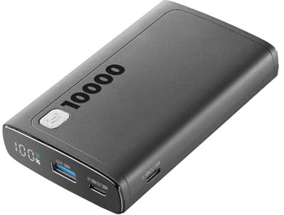 Cellularline - Elite 10000 - Caricabatteria Portatile - Capacità di 10000mAh - +72 ore di ricarica extra - 1xUSB OUTPUT: 18W Adaptive Technology - 2xUSB-C INPUT: 18W/ OUTPUT: 20W PD - Nero