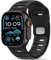 Higgs Silicona Correa Compatible con Correa Apple Watch 44mm Ultra/Ultra 2 49mm 46mm 45mm 42mm Hombre, Pulsera Suave Silicona Deportiva Correa para iWatch Series SE/2 10 9 8 7 6 5 4 3 2 1 Nero