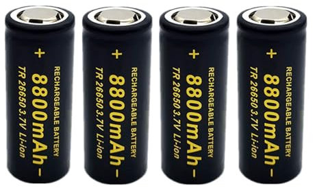 DUBEI Batería De Iones De Litio De Alto Rendimiento De 3,7 V 8800 Mah, para Linternas/Fuente De Alimentación De Respaldo/Herramientas Eléctricas, 4 Piezas