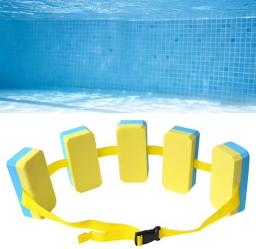 NAVESO Swimming Belt, Swim Floats, Swim Belt with Adjustable Buckle, EVA Aquatic Exercise Equipment, Swimming Training Aid for Swimming Beginner(Yellow)
