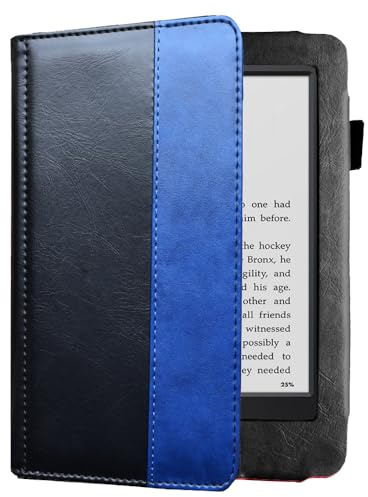 Custodia per Amazon Kindle (7a generazione, rilasciata nel 2014), adatta per Kindle modello WP63GW da 6 pollici, custodia protettiva intelligente e leggera (nero blu)