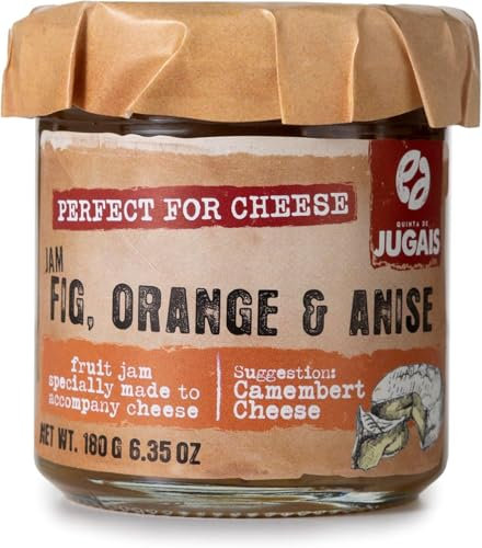 Fig, Orange and Anise Jam – 180g | Perfect for Cheese Pairing | Unique Flavour | Cheese Board Accompaniment | Traditional Portuguese Jam