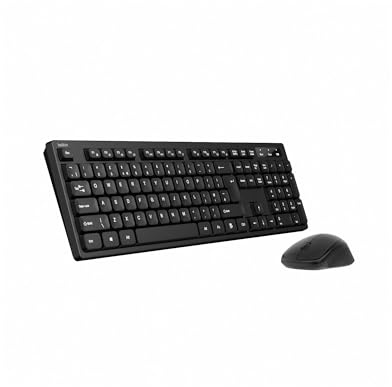 Belkin Kabellose Tastatur mit Maus und USB-A-Empfänger – QWERTZ Tastatur Maus Set, ergonomisch, für den Schreibtisch zu Hause oder im Büro, kompatibel mit Windows Laptops, PCs; inklusive Batterien
