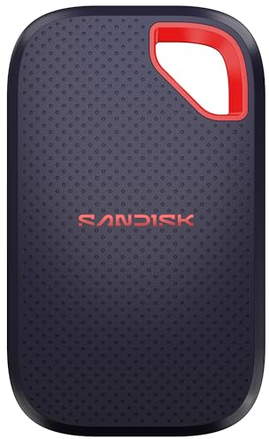 SANDISK Extreme SSD portatile 1 TB (velocità fino a 2.000 MB/s, USB Type-C, resistenza all’acqua e alla polvere IP65, protezione da cadute fino a 3 metri)