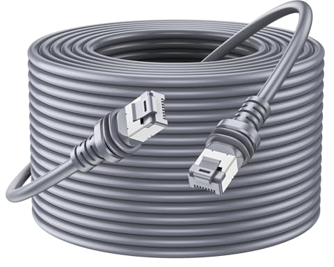 Ohmvolta Câble Starlink 100m, Câble d'extension étanche, Compatible avec Starlink Gen 3/Standard/Mini, Accessoire pour Extérieur, Camping-car, Bateau, Maison