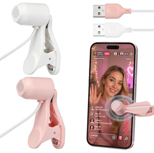 HOVCEH Auto Clicker, 2 Stück Tiktok Tapper für Live-Streaming, Autoklicker für Handy Tiktok mit 3 Einstellbaren, USB Automatischer Bildschirmklicker für Gaming, Shopping