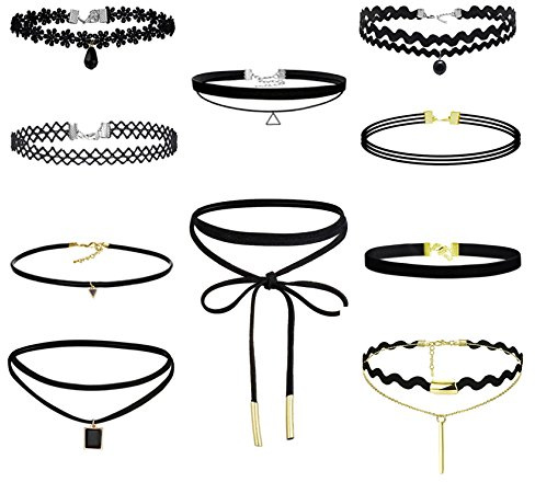 MILAKOO Dentelle Velours Ras du Cou Collier pour Femmes