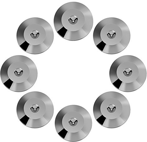 Wendry 8pcs Unterlegscheibe für Spikes, 25 x 4 mm Lautsprecherfüße, Universal Shock Absorber Isolierung Füße Mat für Lautsprecher Verstärker Spikes, (Pistolenfarbe)