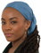 Olivia Sylx Afrikanisches Kopftuch – Kopftuch & Headwrap für Damen – Jersey-Haarschal für schwarze Frauen – weich & atmungsaktiv, Hellblauer Denim, Einheitsgröße