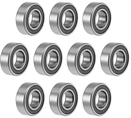 sourcing map 10 Stück Kugellager Rillenkugellager MR126-2RS 6mm Innendurchm 12mm Außendurchm 4mm Bohrung Doppelt Abgedichtet Chromstahl Z2 für Skateboard 3D Drucker Roller Inline Skates