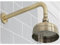 Milano Elizabeth Traditional 155mm Round Rainfall Shower Head Wall Mounted Arm - Gold