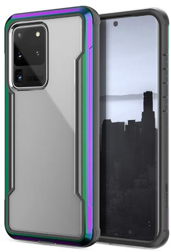 Raptic Shield, Samsung Galaxy S20 Ultra (Formerly X-Doria Shield) - Military Grade Drop Tested, Anodized Aluminum, TPU, and Polycarbonate Protective Case, Samsung Galaxy S20 Ultra, Iridescent