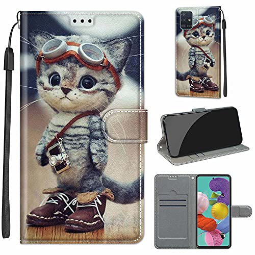 TOMYOU Handyhülle für Samsung Galaxy A51 / Galaxy M40S Hülle, Samsung Galaxy A51 Premium PU Leder Schutzhülle, Samsung Galaxy A51 Magnetische Schutzhülle Etui kompatibel mit Samsung Galaxy A51 6,5''