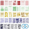 35 Stück Journal Schablonen mit 2 Binderingen, VEINARDYL 12,7x18cm/11x18cm Buchstaben Alphabet Schablone Planer Set Malerei Vorlage Zeichnungsschablone für DIY Handwerk Scrapbooking Tagebuch Notizbuch