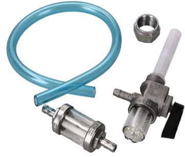 2EXTREME Benzinhahn mit Wassersack, Benzinschlauch und Benzinfilter kompatibel für Simson S50, S51, MZ ETZ, TS, ES