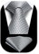 HISDERN Krawatten Grau Herren Hochzeit Krawatte mit Einstecktuch Klassisch Business Krawatte & Taschentuch Set