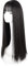 Synthetische Perücke für Damen, Schwarze Gerade Perücke mit Pony, Hitzebeständig, Modisch, Elegant, Synthetische Perücke, 28,3 Zoll