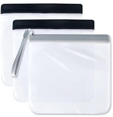 AYNKH Lot de 3 Trousses de Toilette de Voyage Transparentes - Accessoires de Voyage pour aéroport - Sacs de sécurité pour liquides, Bagages de Vacances, Trousses de Maquillage pour Homme
