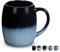 GRABADO Big Coffee Mug - 500 ml Cup With Handle for Office and Home - Novelty Handmade Microwave Safe Mug for Women and Men - Dark Blue
