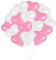 Herzluftballons Rosa Weiß 50 Stück, Herz Luftballon, 12 Zoll Ballons mit Herzform für Hochzeitsdeko Weiß Hochzeitsballons für Hochzeitsfeier, Anniversary, Heiratsantrag Partyschmuck, JGA Deko