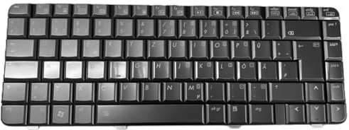 T-ProTek Kaffee Tastatur mit Beleuchtung kompatibel für HP Pavilion DV3550ez, DV3018tx, DV3002tx