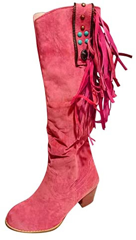 Moon Boots Damen: Reißverschluss Herbst mit Absatz Winterboots Westernstiefel Quaste Festival Halbhoch Cowboystiefel Platform Boots Halbschaft Stiefel Vintage Schnallen Winterstiefel Stiefeletten