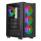 Noua Smash S102 Nero Case PC Gaming ARGB Mid-Tower ATX, 4 Ventole LED RGB Sincronizzabile 120 mm, Pannello Frontale Mesh e Pannello Laterale in Vetro temperato