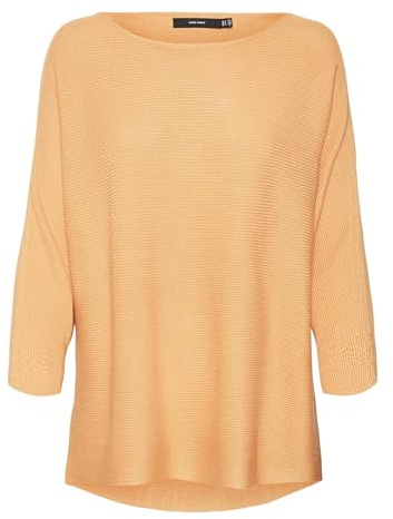 VERO Moda Female Knitted Jumper, Tangerine/Detail: w. Melange, XXL