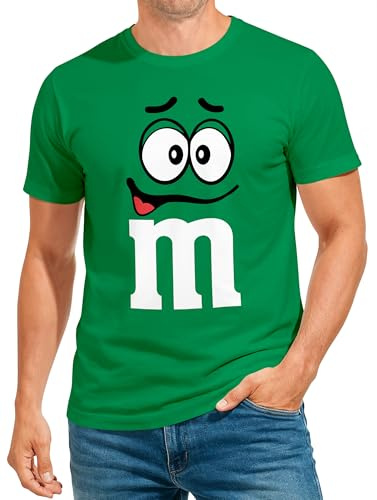 MoonWorks® Herren T-Shirt Fasching Karneval M Aufdruck Gruppenkostüm Verkleidung Last Minute Faschingskostüme Männer Funshirt