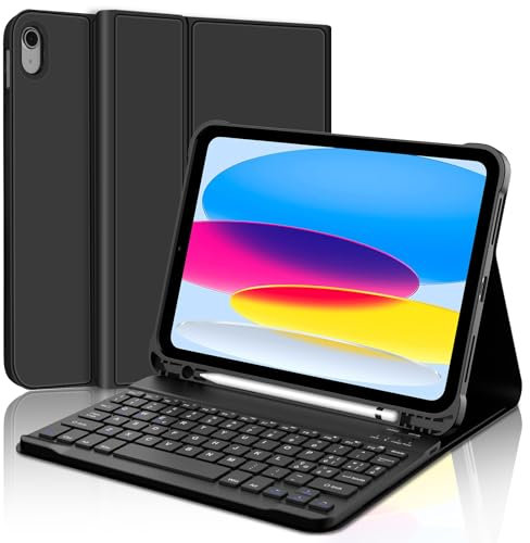 WAVATA Tastiera per iPad 10 Generazione 10.9 2022, Custodia con Tastiera per iPad 11 Generazione A16 2025 11 pollici Magnetica Staccabile Italiano QWERTY Layout, Nero