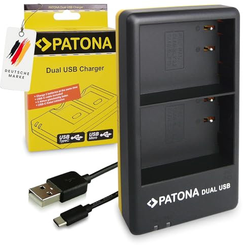 PATONA USB-C Chargeur Double pour DMW-BLF19, BLF19E, DMW-BLK22 Batterie Compatible avec Panasonic Lumix DC-G9, DC-S5II, DC-GH6, DC-GH5, DC-GH5 II, DMC-GH4, DMC-GH3