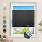 Plissee ohne Bohren Verdunkelung Klemmfix Schwarz 115x130cm Thermo Plissees 100% Verdunklung Rollos für Fenster & Tür Verdunklungsplissee ohne Bohren Sichtschutz und Sonnenschutz