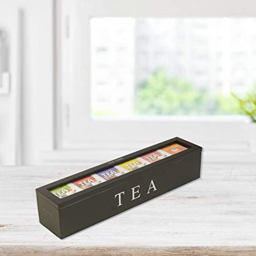 Caja de Almacenamiento de té de, Organizador de Bolsas de té y café, Contenedor de Almacenamiento para el Hogar, (Blanco)