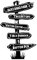 Benutzerdefinierte Name Dinosaurier Dinosaurier Wegweiser Wand Aufkleber jungen Zimmer Spielzimmer Retro Dino Tier Straße Zeichen Kinder-XL-77x123cm-Black
