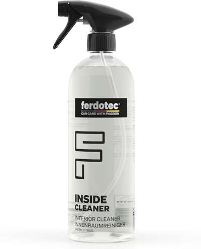 FERDOTEC Nettoyant intérieur (750 ml) – Nettoyant universel pour voiture, plastique, cuir, rembourrage, alcantara et écrans tactiles – Élimine la poussière, la graisse, les traces de doigts et les