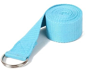 Kisangel Yoga-gurt Zum Dehnen Aus Baumwolle Verstellbar D-förmig Yoga-gürtel Übungsgurte Fitness Sky 183 X 3 8