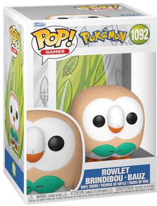 Funko POP! Games: Pokemon - Rowlet | Official Video Games Merch - Collectable Vinyl Figurine for Shelf Display - Birthday Gift Idea for Fans and Collectors