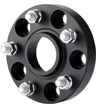 ZCera Spurverbreiterungen Für Ford Für Mustang Rad Spacer PCD 5x114,3 CB 70,3mm Gewinde Größe 1/2''-20UNF Hub Adapter Geschmiedete Aluminium Legierung (1 Stück) Spurplatten(1Piece Black 20mm)