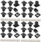 Lurrose 4 Ensembles Réglables Aluminium Lot de Rehausseurs pour Canapé Armoire Bureau Support Robuste Durable Protection du Sol Les Rayures 8 Pièces * 4