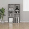 MOBCANT Bücherregal/Sideboard Grau Sonoma 50x25x80 cm Holzwerkstoff, Badregal Vitrinenschrank Standregal Kellerregal Geeignet für Hotel Büro Arbeitszimmer Wohnzimmer