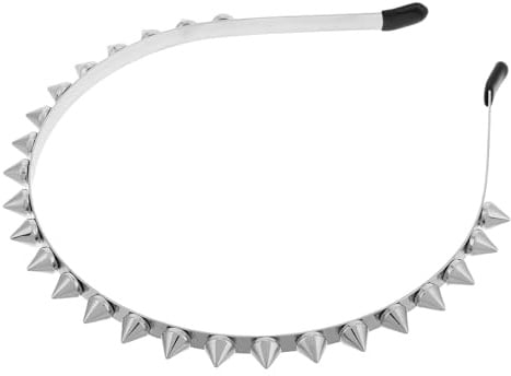 IMIKEYA Punk Nieten Stirnband Damen Gothic Haarreif mit Robusten Legierungsnieten Bequemes Stachel Cosplay Accessoire für Festivals und Partys