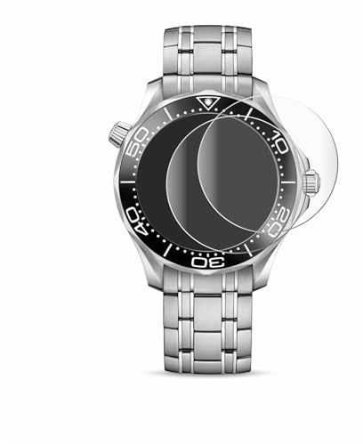 BROTECT Schutzfolie für Omega Seamaster Diver 300M | (42 mm) 2 Stück Transparenter Displayschutz Made in Germany Klare Full-Screen Folie Full-Cover 3D Curved Montage Kit