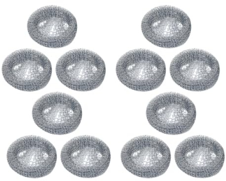 CIYODO 12pcs Stainless Steel Washing Machine Lint Traps for Drain Hose with Ties Metal Filters for Washer Hose Easy Installation Lint Catchers for Washing Machine Drainage