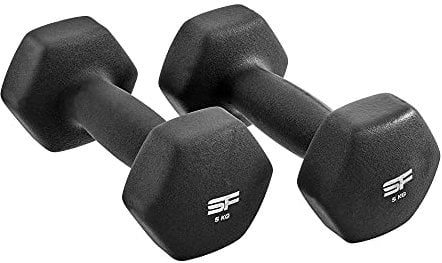 Structure Fitness ® Neoprene Hand Weights Dumbbell Set Iron Home Gym Fitness Aerobic Exercise Soft Touch Grip- Soft on Floors Excellent Fitness Accessories For Toning and Strength Workouts