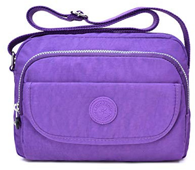 tuokener Borsa a Tracolla Donna Borsetta Impermeabile Borse a Spalla Crossbody Messenger le Donne Multi Tasca Borsa Casuale Per Viaggio,viola