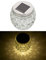 Lunartec Tischlicht LED: Solar-LED-Windlicht aus Glas, mit tollem Lichtmuster, IP44, Ø 10 cm (Solar Tischleuchte Glas, Tischlicht, Tischleuchten)