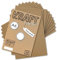 25x Kraftpapier-Karten Bogen A6 in Braun - 105 x 148 mm - Blanko Vintage Einladungs-Karten Postkarten aus Natur-Karton - 410 g/m² - ohne Falz